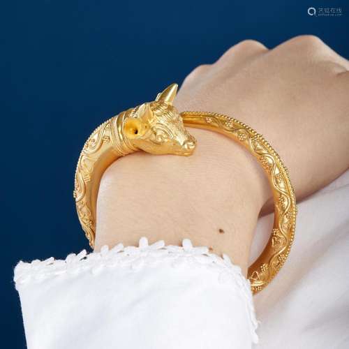 ILIAS LALAOUNIS GRAND BRACELET ZOOMORPHE A 18K and 22K yello...