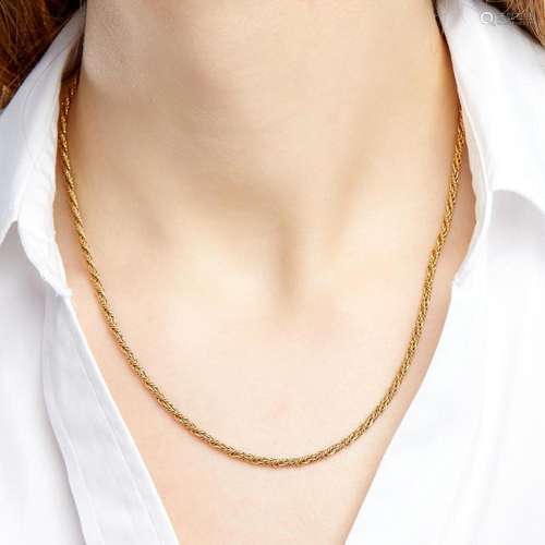 CHAINE TORSADE A 18K yellow gold chain. Gross weight : 15,54...