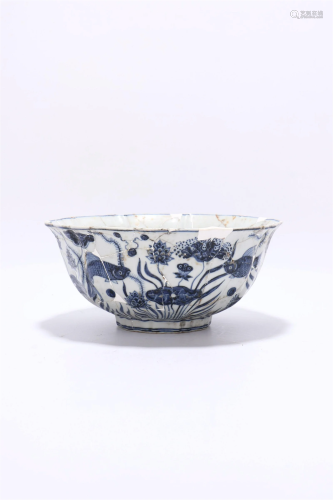 A Blue And White 'Fish' Bowl