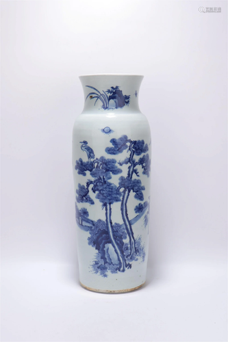 A Blue And White 'Landscape' Vase