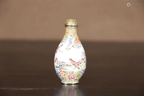 A Cloisonne 'Bird& Flower' Snuff Bottle