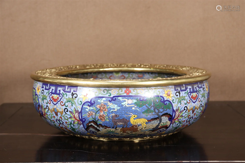 A Cloisonne Basin