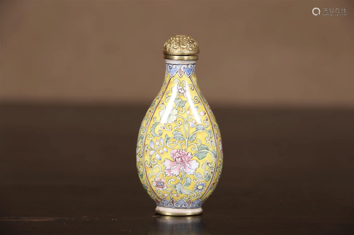 A Cloisonne 'Flower' Snuff Bottle