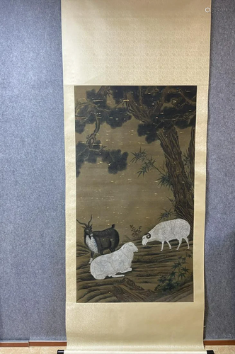 A Chinese Ink Painting Hanging Scroll By Unknown