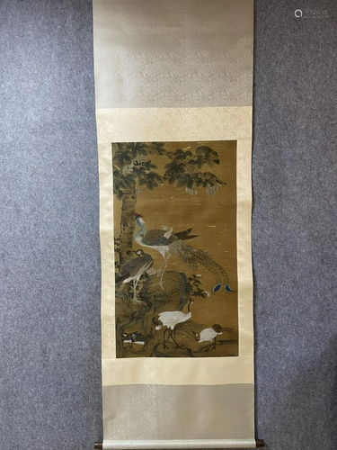 A Chinese Ink Painting Hanging Scroll By Unknown