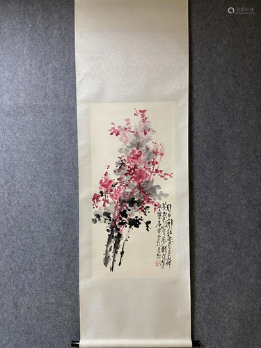 A Chinese Ink Painting Hanging Scroll By Shi Lu