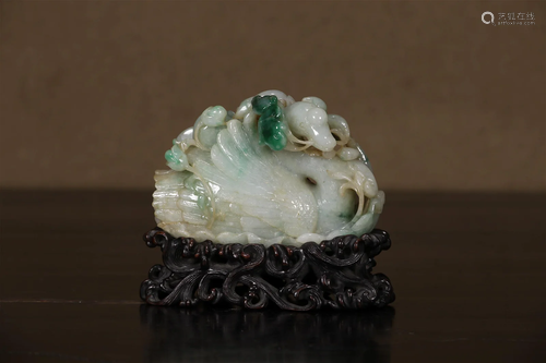 A Jadeite 'Swan' Decoration