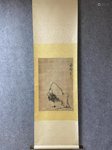 A Chinese Ink Painting Hanging Scroll By Ba Da Shan Ren