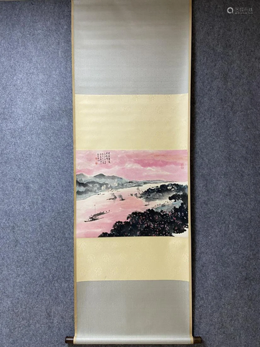 A Chinese Ink Painting Hanging Scroll By Fu Baoshi