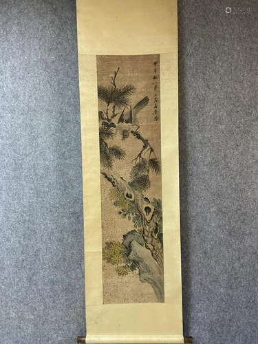 A Chinese Ink Painting Hanging Scroll By Ma Quan