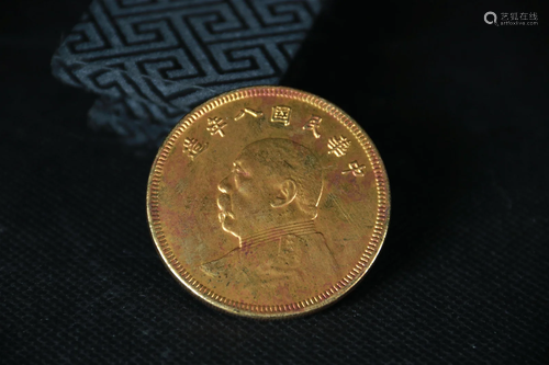 A Gold 'Yuan Shikai' Coin