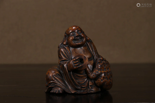 A Bamboo Figure Of Liu Hai