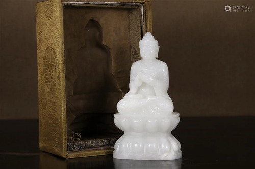 A Hetian Jade Figure Of Amitayus