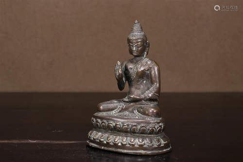 A Bronze Figure Of Buddha Shakyamuni