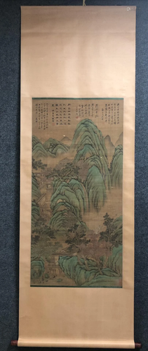 A Chinese Ink Painting Hanging Scroll By Wen Zhengming