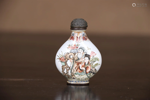 A Cloisonne 'Figure' Snuff Bottle