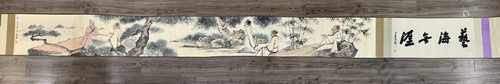 A Chinese Ink Painting Hand Scroll By Jiang Zhaohe