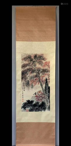 A Chinese Ink Painting Hanging Scroll By Wei Zixi