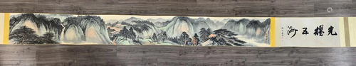 A Chinese Ink Painting Hand Scroll By Xie Zhiliu