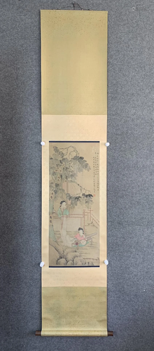 A Chinese Ink Painting Hanging Scroll By Fei Danxu