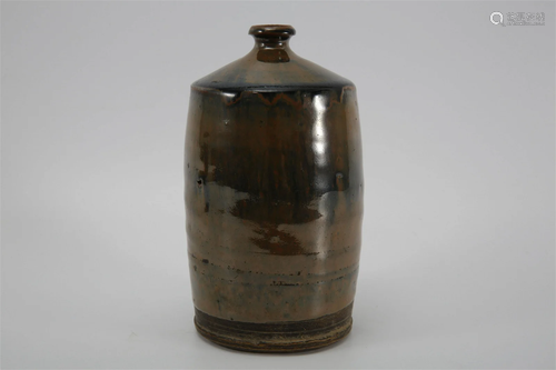 Chinese Plum Vase with Rusty Floral Design