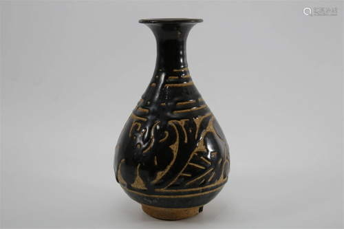 Cizhou Kiln Black Glazed Yuhuchun Vase