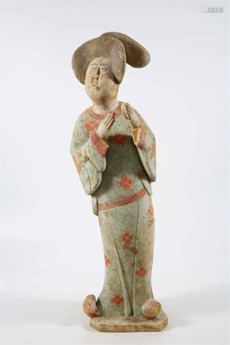 Tri-colored Beauty Figurine with Mirror Design