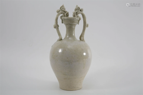 Gongxian Kiln Vase with Two Dragons Design