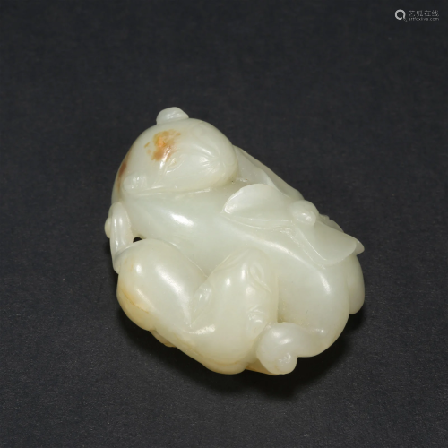 White Jade Double Badgers (Happiness and Blessing) Gadgets