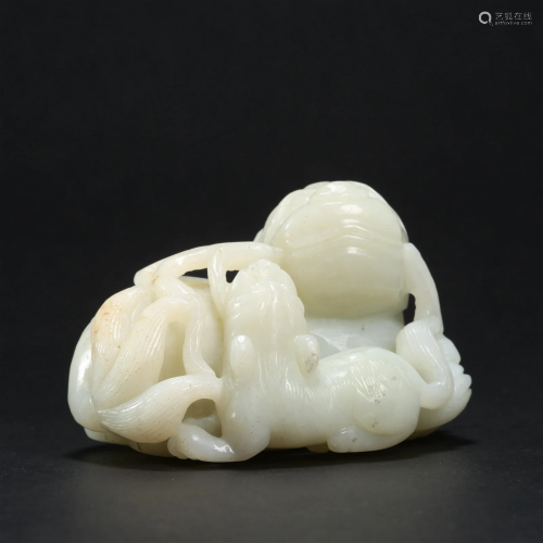 White Jade Lions Decoration