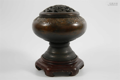 Chinese Bronze Stem Censer