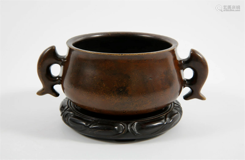 Bronze Censer with Double Fish-shaped Handles