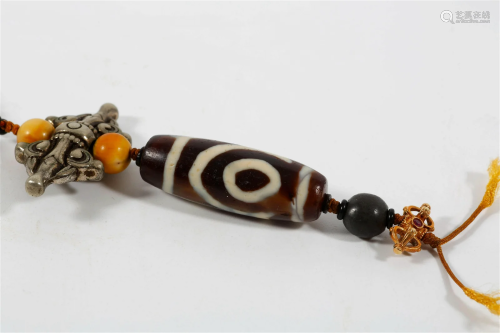 Chinese Tibetan Dzi Bead