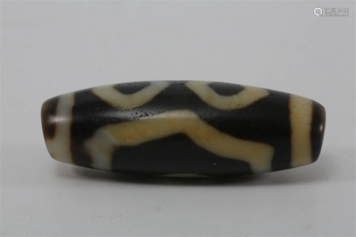 Chinese Tibetan Three Eyes Dzi Bead