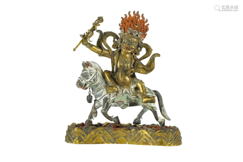 Gilt Bronze Statue of Palden Lhamo