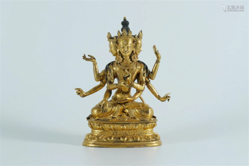 Statue of Avalokitesvara with Eight-aems
