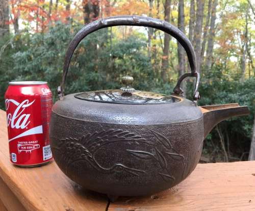 Antique Japanese cast iron teapot