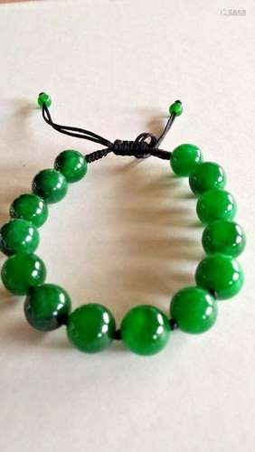 Jade grade A from Hong Kong  bracelet green $900. value