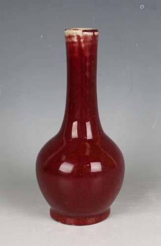 A Chinese sang-de-boeuf glazed bottle vase, late Qing dynast...