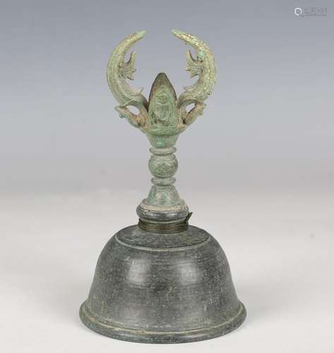 A Khmer bronze ghanta (ritual bell), probably 12th/13th cent...