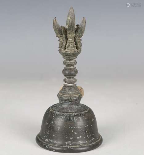 A Khmer bronze ghanta (ritual bell), probably 12th/13th cent...