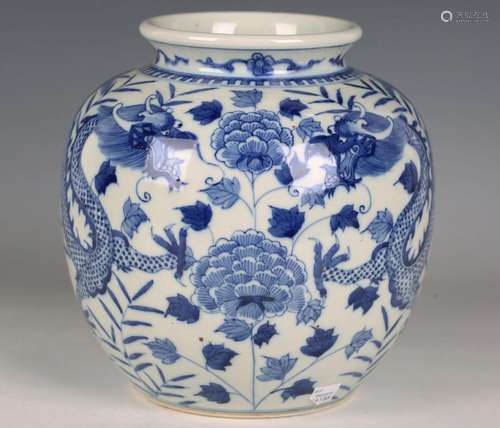 A Chinese blue and white porcelain vase, probably 20th centu...