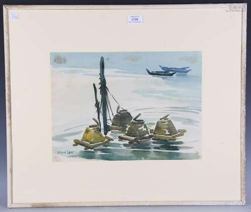 Yong Mun Sen (1896-1962) - two Malaysian watercolour paintin...