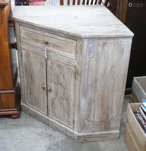 A 19th century style French provincial pine corner cabinet, ...