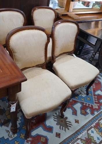 A set of four 19th century French Hepplewhite style rosewood...