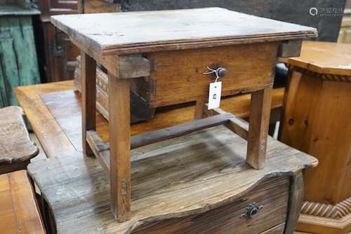 An 18th century style French rectangular pine and fruitwood ...