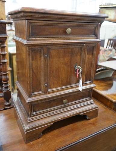 A 19th century style French provincial walnut small side cab...