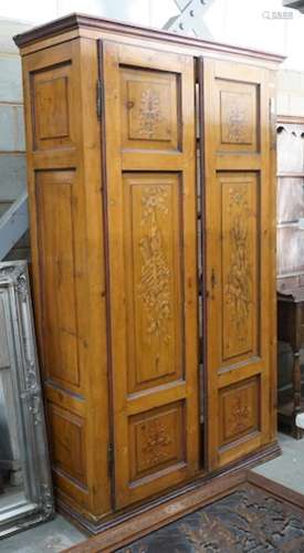 An 18th century style painted pine French armoire, width 126...