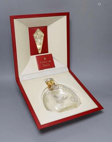 An empty bottle of Louis XIII Remy Martin Grande Champagne C...