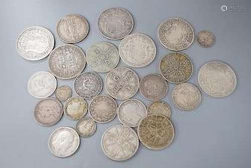 A quantity of Victorian, Edwardian and pre 1920 silver coina...